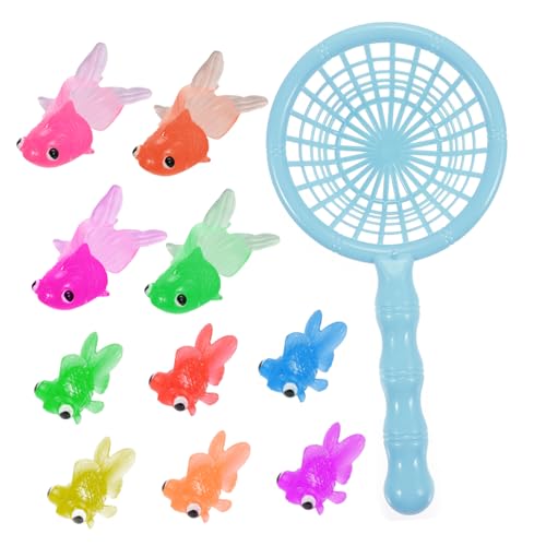 YARNOW 1 Satz Künstliches Fischset für Realistische Fake Goldfische mit Netzspielzeug für Wasserspiele Aquarien Dekoration und Fantasievolles von YARNOW