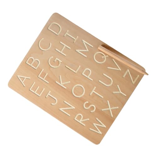 YARNOW 1 Satz Lernspielzeug für Holz Alphabet Schreibtafel Schreibübungstafel Kreatives Lernspiel für Jungen und Fördert Konzentration und Gedächtnisfähigkeiten von YARNOW