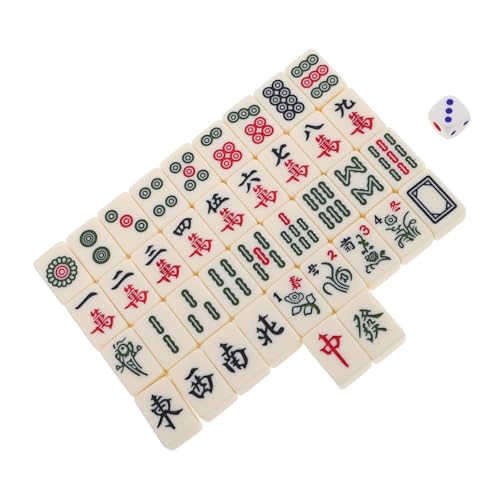 YARNOW 1 Satz Mahjong Set Tragbares Mahjong für Reisen Kompakt und Platzsparend für Kleine Räume und Langlebig Spaß für Familie und Freizeit von YARNOW