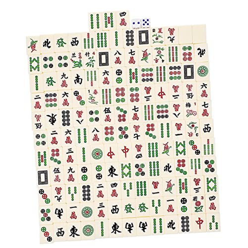 YARNOW 1 Satz Mahjong Set für Reisen Tragbares Mahjong Kit Spielsteine für Familien und Freundesunterhaltung für Partys und Freizeitspiele von YARNOW