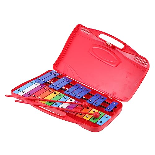 YARNOW 1 Satz Metallophon Musikinstrument für Pädagogisches Rot Fördert Farberkennung und Musikalische Wahrnehmung für Kleinkinder und Vorschulkinder von YARNOW