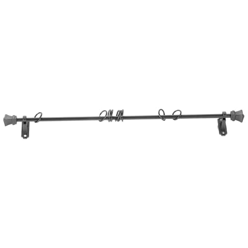 YARNOW 1 Satz Mini-Gardinenstangenhalterung Gardinenstangenmodell Puppenhausmöbel Miniatur-Gardinenstangen Vorhangstangendekor Mini-Zubehör für Puppen Legierung Schwarz von YARNOW