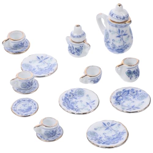 YARNOW 1 Satz Mini-Keramik-Teeservice Puppenhaus Miniaturen Zubehör für Puppenhäuser Puppenhaus Teetasse puppenhaus Mini-Küchenzubehör Puppenhaus Geschirr von YARNOW
