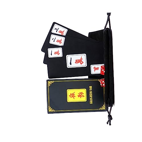 YARNOW 1 Satz Mini Mahjong Karten aus PVC wasserdichte Langlebige Spielkarten für Brettspiele für Zuhause Büro Unterhaltsames Kartenspiel für Familie und Freunde von YARNOW