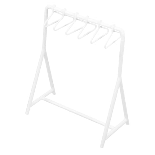 YARNOW 1 Satz Mini-Wäscheständer Mini-Möbel Kleiderständer Mini-Kleiderständer Puppenhaus Kleiderständer Puppenhaus -Accessoire Mini Kleiderständer Mini -Hausmöbel Plastik Weiß von YARNOW