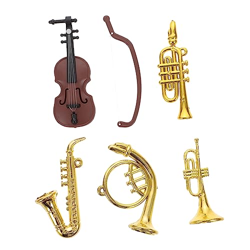 YARNOW 1 Satz Mini-musikinstrumentenmodell Miniatur Geige Puppenhaus Trompete Violine Musical Modelle Von Musikinstrumenten Mini-instrumentenmodelle Posaune Plastik YARNOW 1 Satz Mini-musikinstrumentenmodell Miniatur Geige Puppenhaus Trompete Violine Musical Modelle Von Musikinstrumenten Mini-instrumentenmodelle Posaune Plastik von YARNOW