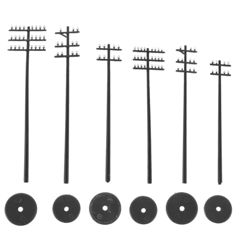 YARNOW 1 Satz Mini-telefonmast Modell Im Maßstab 1:100 Telefonmastmodell Telegrafenmast Puppen-telefonmasten Modell Einer Garteneisenbahn Zubehör Modelldekor Sandtisch Abs von YARNOW