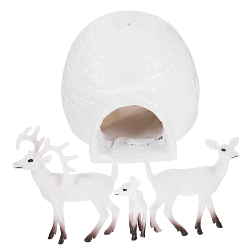 YARNOW 1 Satz Miniature Polar REH Figuren Realistische Tiermodelle für Dekoration Pädagogisches für Stabile Kunststoffkonstruktion von YARNOW