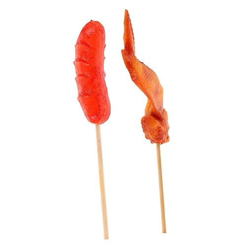YARNOW 1 Satz Modell eines Grillspießes Fake-Grill-Food-Modell künstlich gebratenes Essen Hühnerflügelformmodell gefälschtes Lebensmittelmodell lebensechtes Kunstfleischmodell PVC YARNOW 1 Satz Modell eines Grillspießes Fake-Grill-Food-Modell künstlich gebratenes Essen Hühnerflügelformmodell gefälschtes Lebensmittelmodell lebensechtes Kunstfleischmodell PVC von YARNOW
