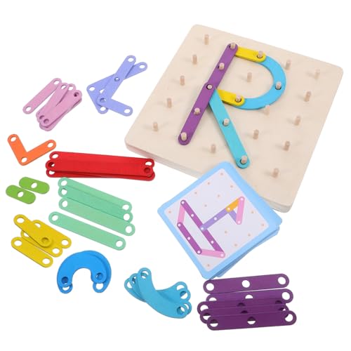 YARNOW 1 Satz Montessori Geoboard mit Alphabet Puzzle und Zahlenblock Lernspielzeug Feinmotorik für Interaktives für Eltern YARNOW 1 Satz Montessori Geoboard mit Alphabet Puzzle und Zahlenblock Lernspielzeug Feinmotorik für Interaktives für Eltern von YARNOW