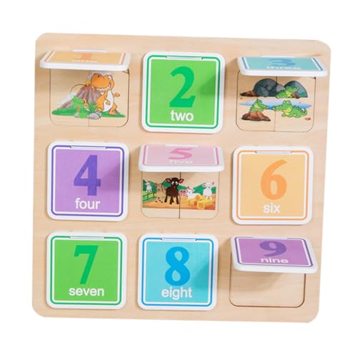 YARNOW 1 Satz Montessori Holzpuzzle für Lernspielzeug Farbwahrnehmung und Hand Auge Koordination Puzzle für Frühkindliche Bildung Sicheres Holzmaterial Leuchtende Farben von YARNOW