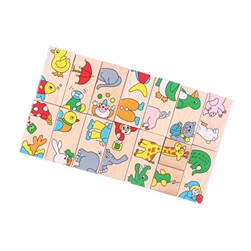 YARNOW 1 Satz Montessori Tier Domino Puzzle für Holzspielzeug Hand Augen Koordination und Farbverständnis Pädagogisches für Jungen und Mädchen YARNOW 1 Satz Montessori Tier Domino Puzzle für Holzspielzeug Hand Augen Koordination und Farbverständnis Pädagogisches für Jungen und Mädchen von YARNOW