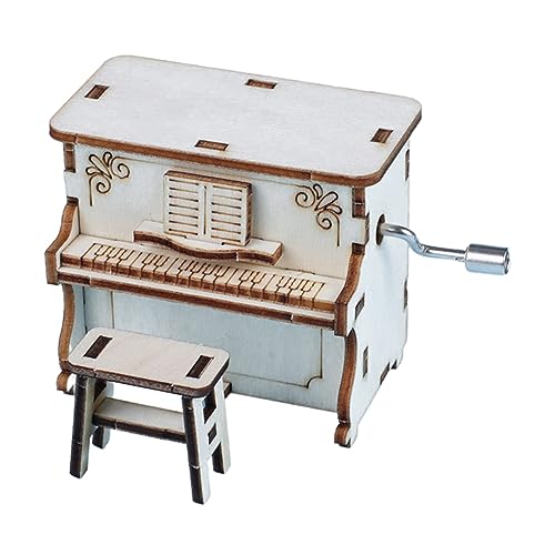 YARNOW 1 Satz Musikbox DIY Handkurbel Klavier Musikspielzeug aus Hochwertigem für Fördert Kreativität Konzentration und Motorische Fähigkeiten für Bastelprojekte von YARNOW