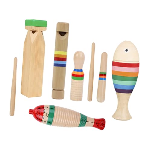 YARNOW 1 Satz Musikinstrumente für Kleinkinder Teiliges Holzspielzeug mit Resonator Zugpfeife Fisch Frosch Schaber Mehr Frühkindliche Musikausbildung für Jungen YARNOW 1 Satz Musikinstrumente für Kleinkinder Teiliges Holzspielzeug mit Resonator Zugpfeife Fisch Frosch Schaber Mehr Frühkindliche Musikausbildung für Jungen von YARNOW
