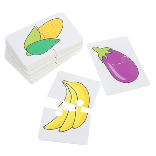 YARNOW Cognitive Lernkarten Für Junge Mädchen Obst Gemüse-Puzzle-Karten Kreatives Spielzeug Gedächtnis Und Motorik Frühe Bildung Für Kleinkinder von YARNOW