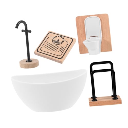 YARNOW 1 Satz Puppenzimmer-Badezimmerdekorationen Miniatur Bausatz Badewanne Dollhouse Badezimmer Puppenstubenmöbel Zubehör für Puppenhäuser Holz YARNOW 1 Satz Puppenzimmer-Badezimmerdekorationen Miniatur Bausatz Badewanne Dollhouse Badezimmer Puppenstubenmöbel Zubehör für Puppenhäuser Holz von YARNOW