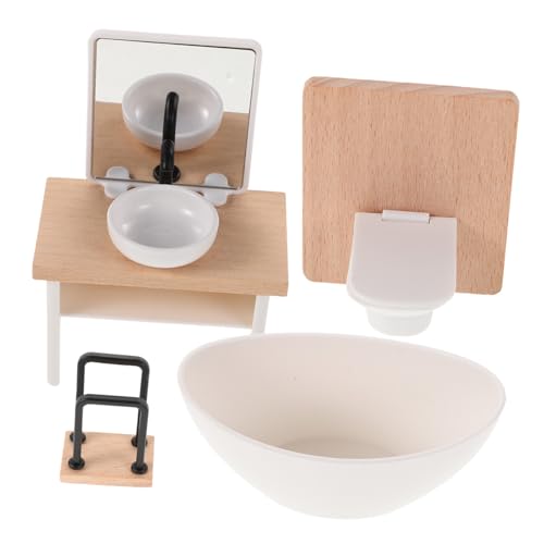 YARNOW 1 Satz Puppenzimmer-Badezimmerdekorationen realistisch 1:12 Puppenhausmöbel Requisiten Spielhaus winzig Puppenbadewanne Puppenstubenmöbel Mini-Toilette hölzern YARNOW 1 Satz Puppenzimmer-Badezimmerdekorationen realistisch 1:12 Puppenhausmöbel Requisiten Spielhaus winzig Puppenbadewanne Puppenstubenmöbel Mini-Toilette hölzern von YARNOW