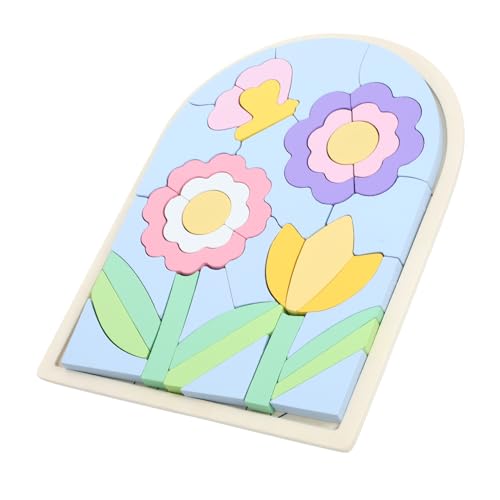 YARNOW 1 Satz Puzzle Blumen Pädagogisches für Kleinkinder zur Farberkennung und Kreativitätsentwicklung Interaktive Lernspielzeuge für Jungen und Ab Jahr aus Stabilem Gefertigt Sicher und von YARNOW