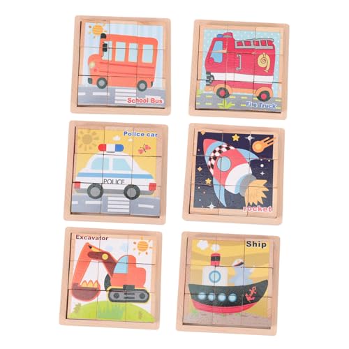 YARNOW 1 Satz Puzzle für Teiliges Pädagogisches Lernspielzeug mit Verkehrsmotiven für Frühkindliche Bildung und Familienaktivitäten Fördert Kommunikation und Spielspaß von YARNOW