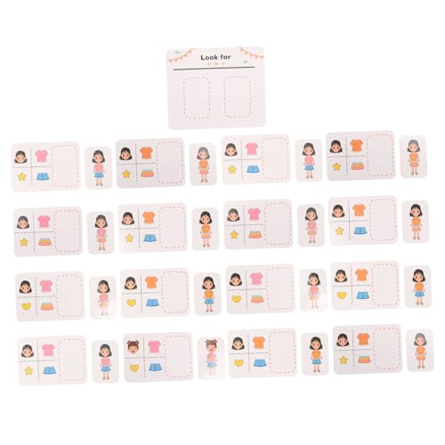 YARNOW 1 Satz Puzzlekarten für den Kindergarten Memory-Matching-Spiel Vorschule Bildungsspielzeug Memory-Matching-Karten Visuelle Wahrnehmungspflichten logisch Papier YARNOW 1 Satz Puzzlekarten für den Kindergarten Memory-Matching-Spiel Vorschule Bildungsspielzeug Memory-Matching-Karten Visuelle Wahrnehmungspflichten logisch Papier von YARNOW