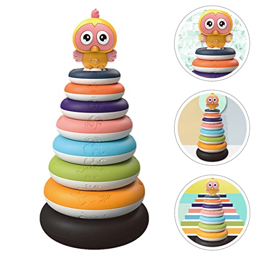 YARNOW 1 Satz Regenbogen Stapelspielzeug Pädagogisches für Ergonomisch Designt Fördert Motorik für Kleinkinder Poliert für Sicheres von YARNOW