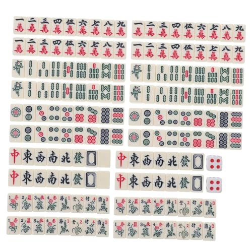 YARNOW 1 Satz Reise Mini Mahjong Tragbares Leichtes Chinesisches Mahjong für Unterwegs für Partys und Familienfeiern mit Robusten und Verschleißfesten Spielsteinen YARNOW 1 Satz Reise Mini Mahjong Tragbares Leichtes Chinesisches Mahjong für Unterwegs für Partys und Familienfeiern mit Robusten und Verschleißfesten Spielsteinen von YARNOW