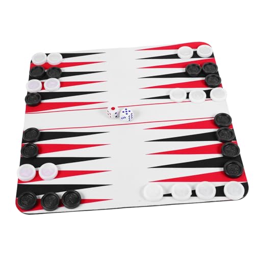 YARNOW 1 Satz Satz Backgammon Flugzeug -Reisespiel Roadtrip-Spiel Flugzeug tragbares Spiel Road Trip Rucksackspiel Camping -Brettspiel Tragbares Brettspiel Brettspiele Gummi von YARNOW