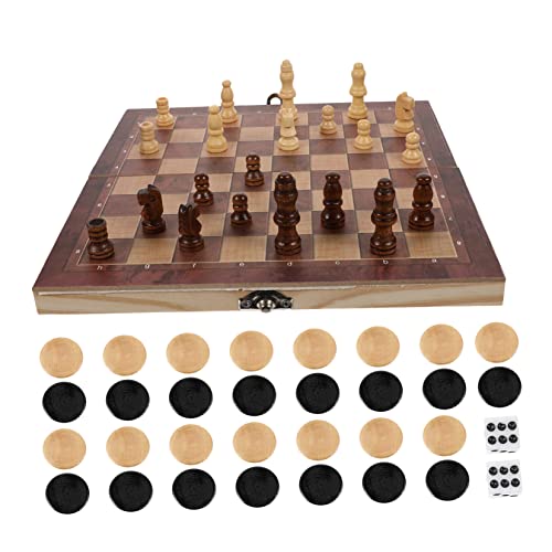 YARNOW 1 Satz Schachspiel Holz Klappbar Schachspielzeug für Tragbares und Faltbares Schachbrett Intelligentes Lernspielzeug für Familienaktivitäten und Reisen YARNOW 1 Satz Schachspiel Holz Klappbar Schachspielzeug für Tragbares und Faltbares Schachbrett Intelligentes Lernspielzeug für Familienaktivitäten und Reisen von YARNOW