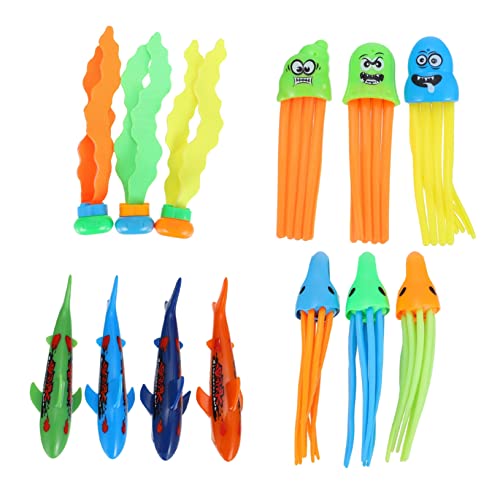 YARNOW 1 Satz Schwimmspielzeug Set Teiliges Unterwasser Tauchspielzeug für Haie Seetang Oktopusse und Quallen für Pool Fördert Tauchen und Wasserspaß Zufällige Farbe Zufällige Farbe von YARNOW