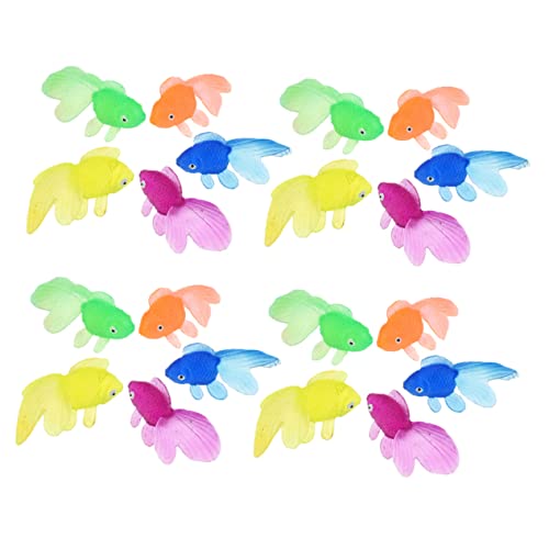 YARNOW 1 Satz Simulations-goldfischmodell Simuliert Dekorationen Für Aquarien Aquarium Figur Gefälscht Klein Ausbildungshilfe Kinderkognitionsspielzeug Modellspielzeug 20 Stück von YARNOW