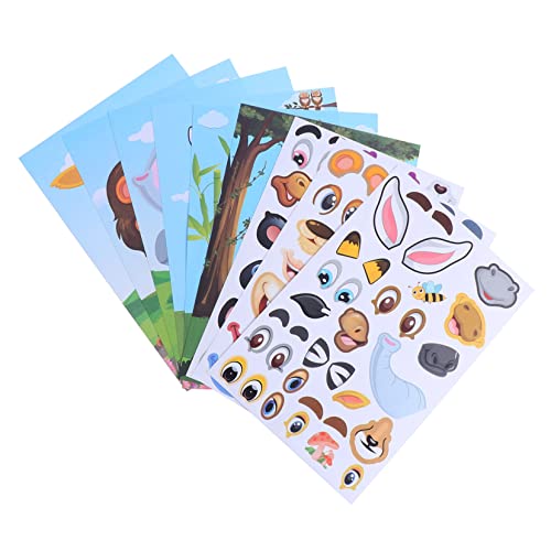 YARNOW 1 Satz Tierische Gesichtsmix Aufkleber Teile für Kreative Wiederverwendbare Tier Sticker mit Verschiedenen Emotionen und DIY Gesichtszubehör Jungen YARNOW 1 Satz Tierische Gesichtsmix Aufkleber Teile für Kreative Wiederverwendbare Tier Sticker mit Verschiedenen Emotionen und DIY Gesichtszubehör Jungen von YARNOW