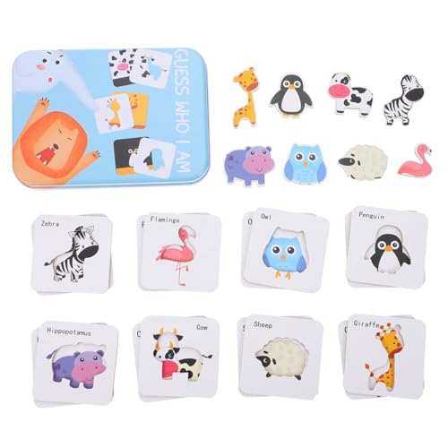 YARNOW 1 Satz Tierpuzzle aus Holz für Kreativen Tiermotiven Fördert die Kognitive Entwicklung und Hand Auge Koordination für Vorschulkinder und Lernspielzeug für Partys und von YARNOW