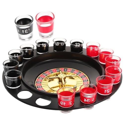 YARNOW 1 Satz Weindrehteller Lustig Erwachsene Party Drehscheibe Spiel Trinken Plattenspieler Schuss Roulette Trinkspiel Roulette Roulette-schläge Roulette-trinkspiel Plastik von YARNOW