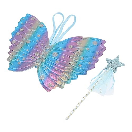 YARNOW 1 Satz Wings Fairy Stick Set Halloween-Kinderfeenflügel Zauberstäbe Mädchenfeenflügel Feenstab Feen-Bastelset festlicher Zauberstab Feenstäbe Requisiten Party Zauberstab Stoff Blau YARNOW 1 Satz Wings Fairy Stick Set Halloween-Kinderfeenflügel Zauberstäbe Mädchenfeenflügel Feenstab Feen-Bastelset festlicher Zauberstab Feenstäbe Requisiten Party Zauberstab Stoff Blau von YARNOW