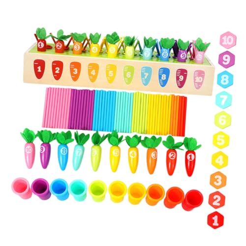 YARNOW 1 Satz Zählstab- Farbsortierendes Sinnesspielzeug Sortieren Montessori Sortierspielzeug Passende Spielzeuge Für Kleinkinder Kinderspielzeug Hölzern Bunt von YARNOW