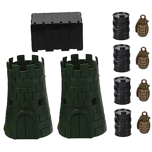 YARNOW 1 Satz Zubehör für Kreatives Sandspielzeug mit Raketen Ölfässern Grünen Wachttürmen und Schwarzen Bausteinkasten Fantasie und Kreativität YARNOW 1 Satz Zubehör für Kreatives Sandspielzeug mit Raketen Ölfässern Grünen Wachttürmen und Schwarzen Bausteinkasten Fantasie und Kreativität von YARNOW