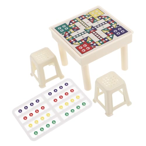 YARNOW 1 Satz fliegendes Schachspielzeug Chinesische Dame Magnettafel für Puppenstubentisch und Stühle DIY-Puppenhaus-Bausatz Brettspiel fliegendes Schach Plastik von YARNOW