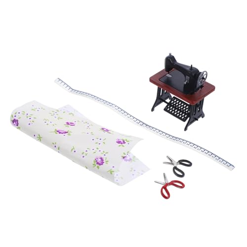 YARNOW 1 Satz nähmaschinen Modell Mini Dekoration 1 Nähmaschine im Maßstab 12 winzige Nähmaschine Spielgeschenk vortäuschen nähmaschine Plastik rot von YARNOW