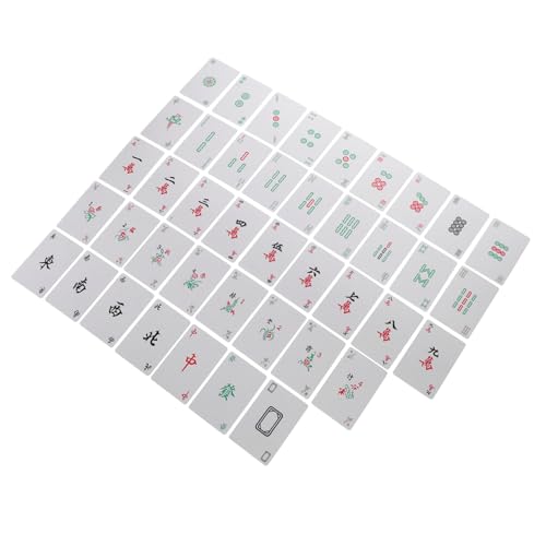YARNOW Kleiner Outdoor Mahjong Spielkarten Satz aus Wasserfestem Kunststoff für Poker und Unterhaltung für Zuhause Bar und Büro von YARNOW