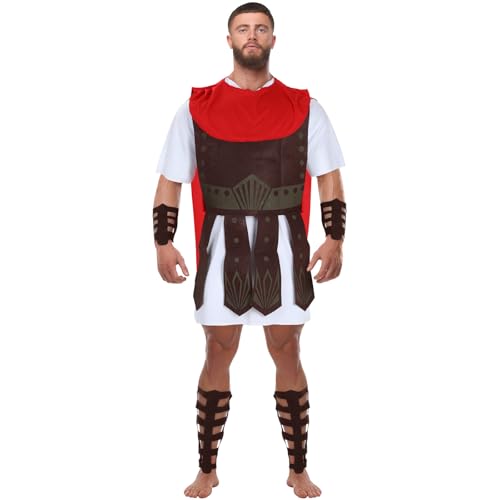 YARNOW 1 Set Antikes Römerkostüm: Halloween-cosplay-outfit für Römische Soldaten – Antikes Kämpferkostüm – Ideal für Bühnenauftritte, Größe Xl YARNOW 1 Set Antikes Römerkostüm: Halloween-cosplay-outfit für Römische Soldaten – Antikes Kämpferkostüm – Ideal für Bühnenauftritte, Größe Xl von YARNOW