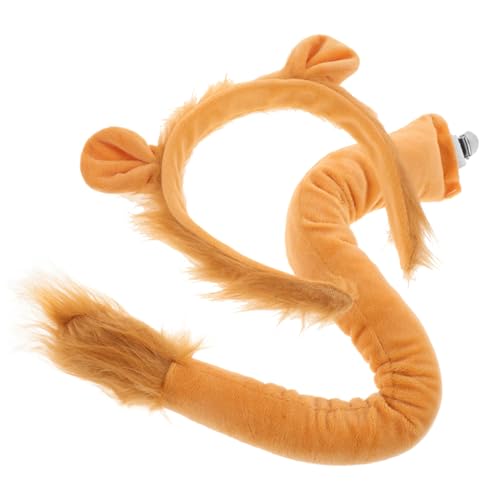 YARNOW 1 Set Löwen Kleidungszubehör Süße Kostüme Pelziges Tierkostüm Cosplay Tierohren Und Ohren Kostümmähne Cosplay Kostümzubehör Hellbraunes Flanell von YARNOW