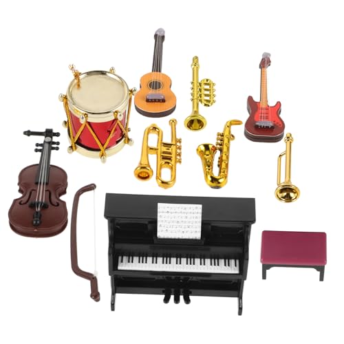 YARNOW 1 Set Mini Musikinstrument Modellinstrumente Violine Puppenhaus Mini Musikzimmer Zubehör Miniatur Klavier Musikinstrument Dekorationen Miniatur Gitarre Puppenzubehör YARNOW 1 Set Mini Musikinstrument Modellinstrumente Violine Puppenhaus Mini Musikzimmer Zubehör Miniatur Klavier Musikinstrument Dekorationen Miniatur Gitarre Puppenzubehör von YARNOW