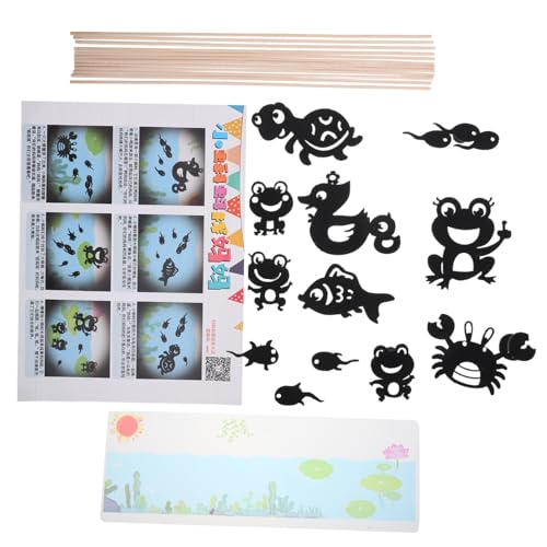 YARNOW 1 Set Preisgekrönte Spielzeug-Storytelling-Sets Für Shadow Puppet Theatre Für Shadow Puppet Show, Familienspiele Für Kinder, Schwarz von YARNOW