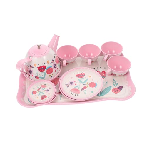 YARNOW 1 Set Set Spielhaus Teeservice Tee Set Für Mädchen Nachmittagsteezeit Spielset Kinderküche Pretend Weißblech Rosa YARNOW 1 Set Set Spielhaus Teeservice Tee Set Für Mädchen Nachmittagsteezeit Spielset Kinderküche Pretend Weißblech Rosa von YARNOW