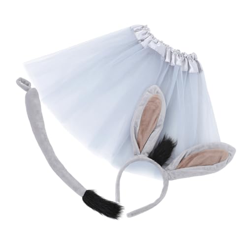 YARNOW 1 Set Stirnband Rock Esel Hundekostüm Tier Cosplay Zubehör Halloween Cosplay Kostüm Esel Maske Geburtstags Cosplay Kostüm Esel Stirnband Und Schwanzstoff YARNOW 1 Set Stirnband Rock Esel Hundekostüm Tier Cosplay Zubehör Halloween Cosplay Kostüm Esel Maske Geburtstags Cosplay Kostüm Esel Stirnband Und Schwanzstoff von YARNOW