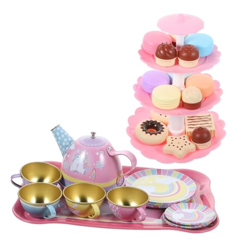 YARNOW 1 Set Teeservice Prinzessin Tea Time Pink Mädchen Kleinkindspielzeug Kinderspielzeug Miniatur Teegeschirr Teeparty Dekorationen Simulation Küchenzubehör Weißblech YARNOW 1 Set Teeservice Prinzessin Tea Time Pink Mädchen Kleinkindspielzeug Kinderspielzeug Miniatur Teegeschirr Teeparty Dekorationen Simulation Küchenzubehör Weißblech von YARNOW