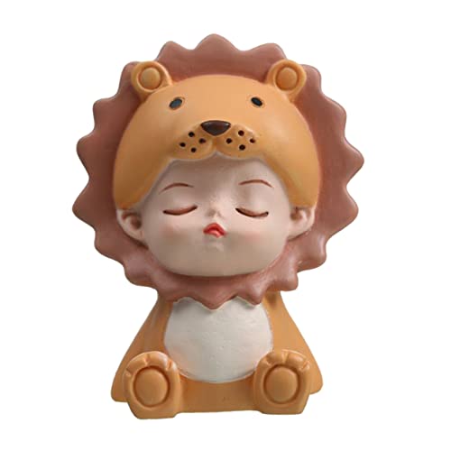 YARNOW 1 Stück Backen Dekoration Ornamente Giraffe Karikatur Kuchen -topper Tierisches Babymodell Thematisiert Kuchendekorationen Mit Dschungeltieren Skulptur Cupcake-topper Harz Yellow von YARNOW