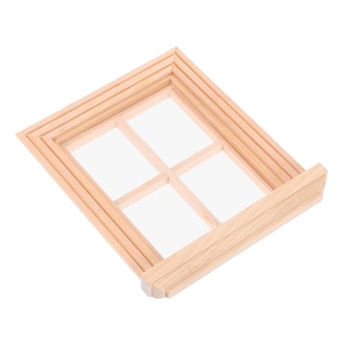 YARNOW 1 Stück DIY Möbel Dekoration für Mini Häuser Holzfenster Modell Sicheres und Langlebiges für Kreativität und Kognitiven Fähigkeiten von YARNOW