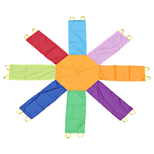 YARNOW Kreativer Regenbogen Regenschirm 1Stück Kinder Koordinationstraining Spielzeug Interaktives Achteckiges Spielzeug für Drinnen und Draußen Pädagogisches Trainingszubehör von YARNOW