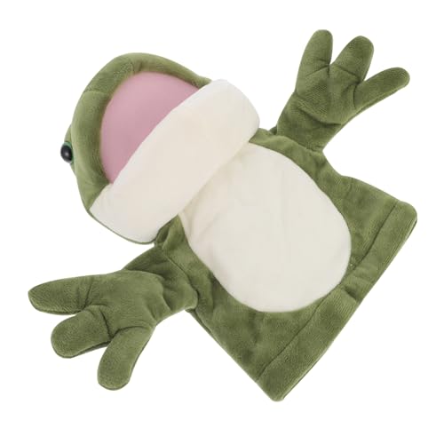 YARNOW 1 Stück Handpuppe Frosch Plüschspielzeug Interaktive Eltern Junge Mädchen Handpuppe für Kreative Geschichten und Spiel Weiche Cartoon Tierfigur für Fördert Fantasie und von YARNOW